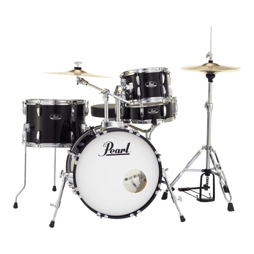 Pearl Roadshow 4 Piece Set With Hardware & Cymbals - Jet Black