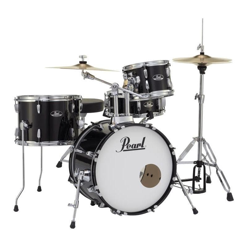 Pearl Roadshow 4 Piece Set With Hardware & Cymbals - Jet Black