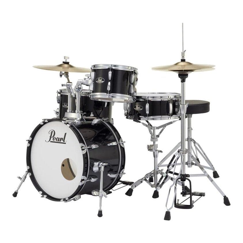 Pearl Roadshow 4 Piece Set With Hardware & Cymbals - Jet Black