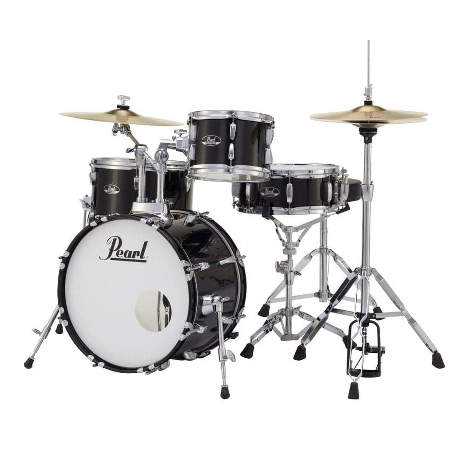 Pearl Roadshow 4 Piece Set With Hardware & Cymbals - Jet Black