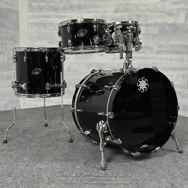 Sakae Evolved Maple 4pc Drum Set 20/10/12/14 Real Black - BLOWOUT! - Drum Center Of Portsmouth