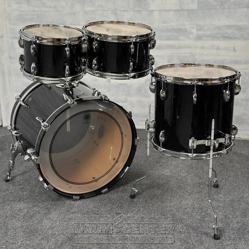 Sakae Evolved Maple 4pc Drum Set 20/10/12/14 Real Black - BLOWOUT! - Drum Center Of Portsmouth