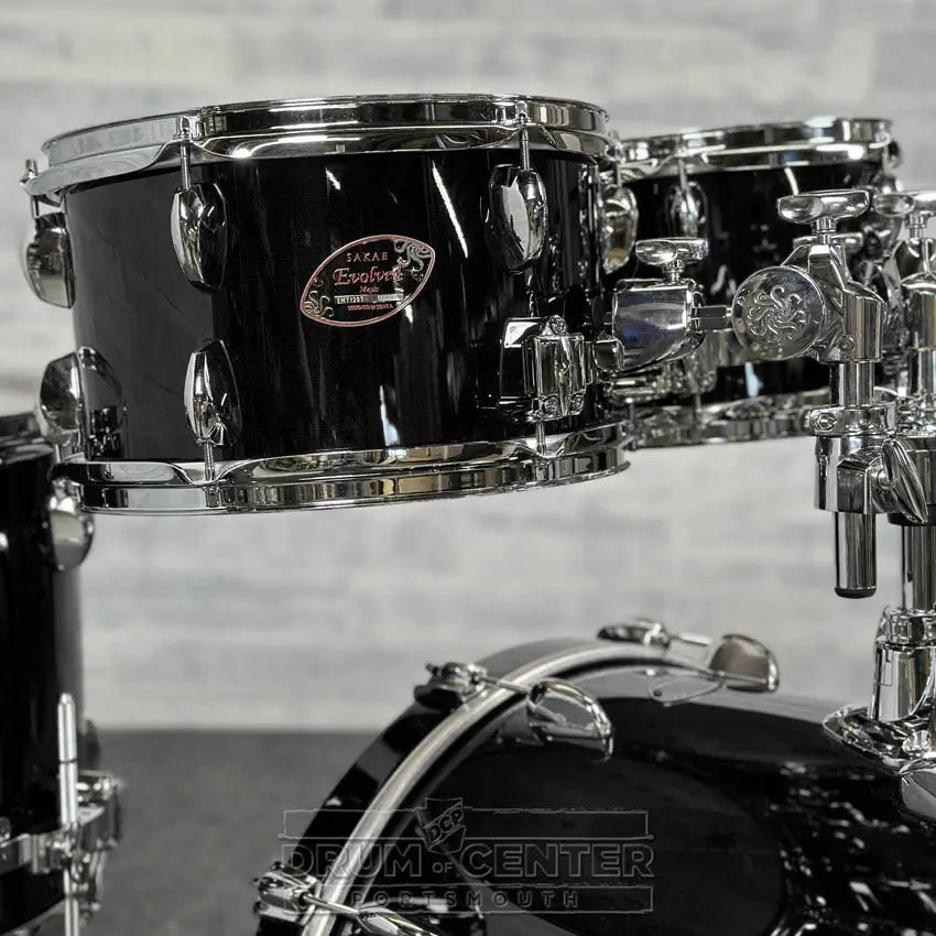 Sakae Evolved Maple 4pc Drum Set 20/10/12/14 Real Black - BLOWOUT! - Drum Center Of Portsmouth