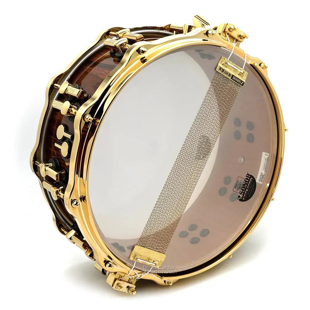 Sonor SQ2 Heavy Beech Snare Drum 14x5.5 Rosewood Gloss w/Gold Hardware - Drum Center Of Portsmouth