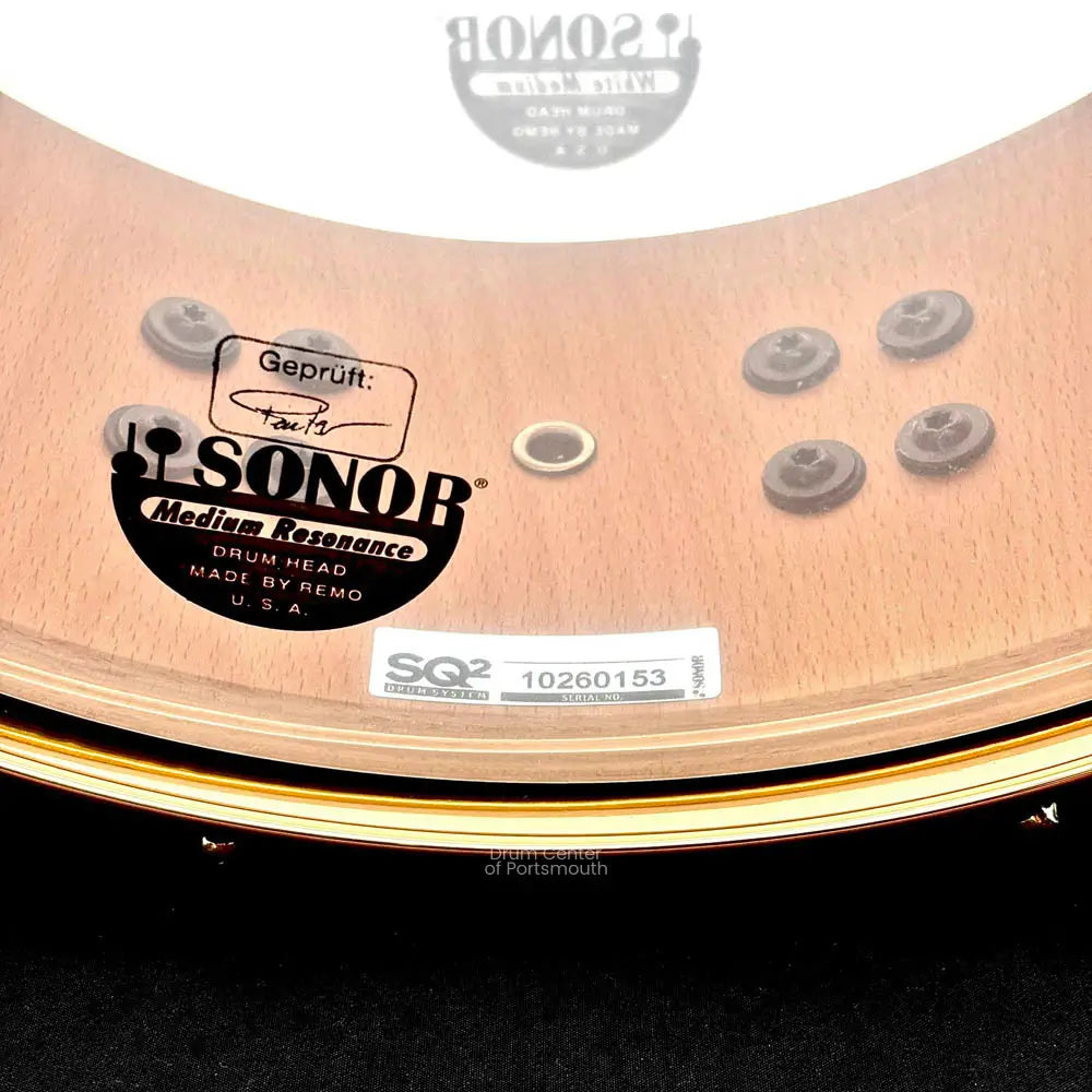 Sonor SQ2 Heavy Beech Snare Drum 14x5.5 Rosewood Gloss w/Gold Hardware - Drum Center Of Portsmouth