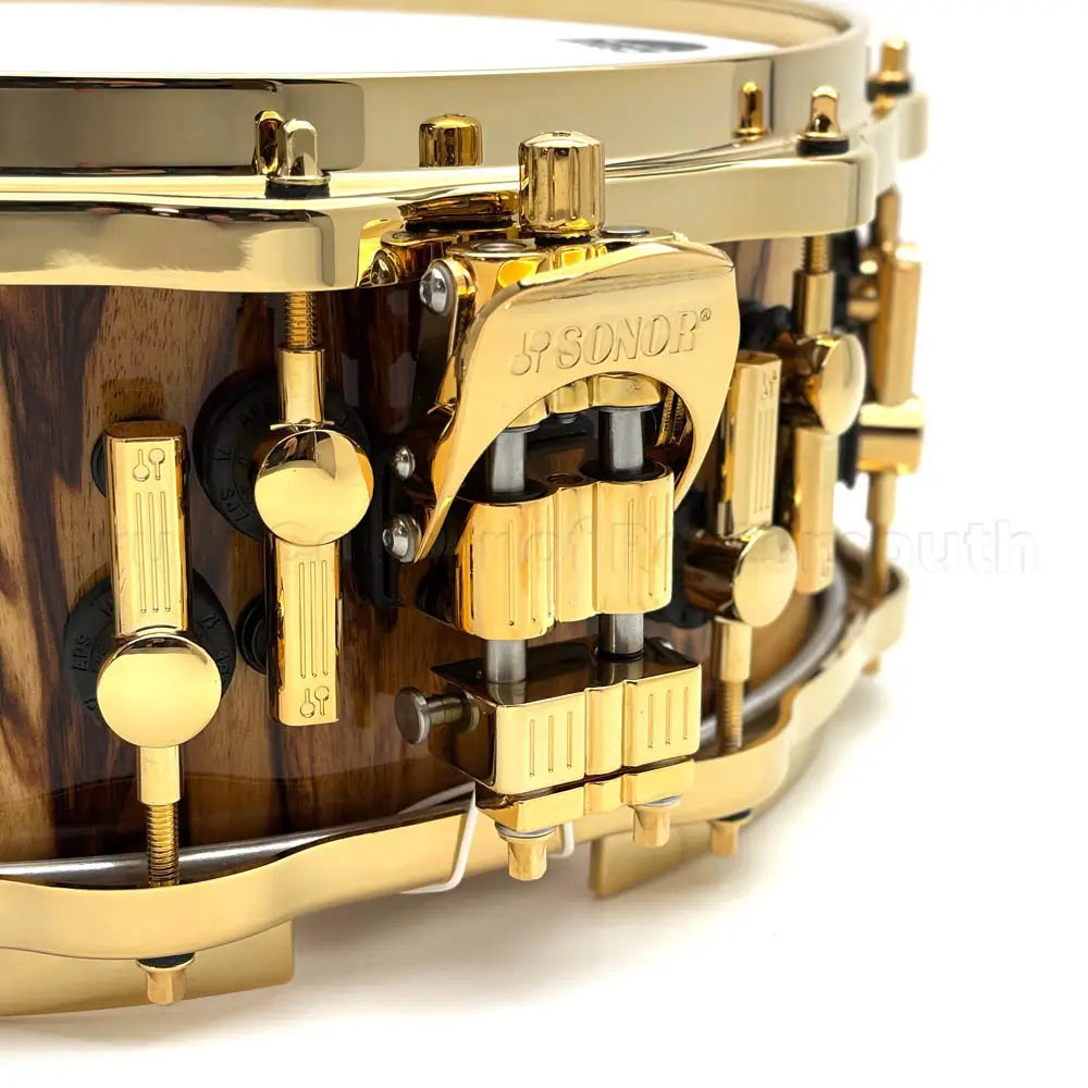 Sonor SQ2 Heavy Beech Snare Drum 14x5.5 African Marble Gloss w/Gold Hw - Drum Center Of Portsmouth