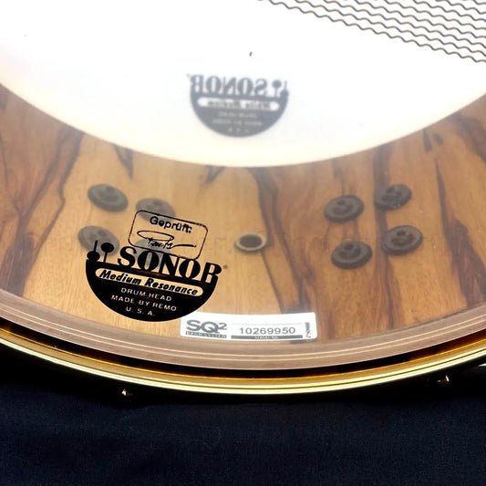 Sonor SQ2 Heavy Beech Snare Drum 14x5.5 African Marble Gloss w/Gold Hw - Drum Center Of Portsmouth