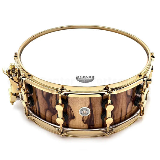 Sonor SQ2 Heavy Beech Snare Drum 14x5.5 African Marble Gloss w/Gold Hardware - Drum Center Of Portsmouth