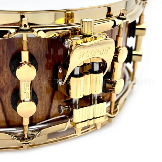 Sonor SQ2 Heavy Beech Snare Drum 14x5.5 African Marble Gloss w/Gold Hardware - Drum Center Of Portsmouth