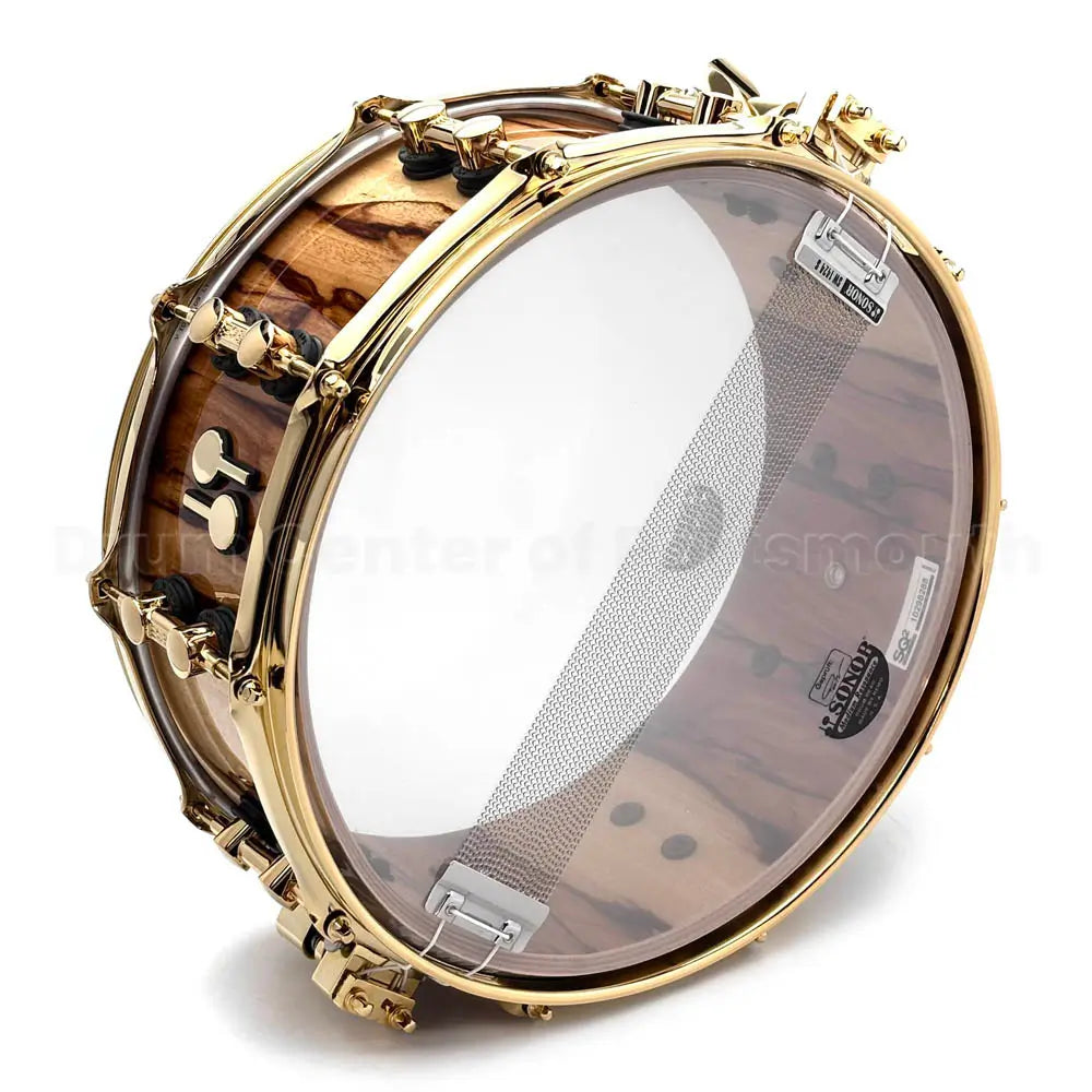 Sonor SQ2 Heavy Beech Snare Drum 14x5.5 African Marble Gloss w/Gold Hardware - Drum Center Of Portsmouth