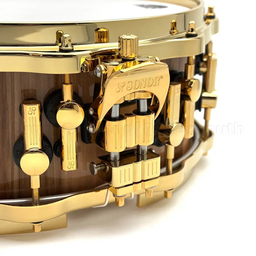 Sonor SQ2 Heavy Beech Snare Drum 14x5.5 American Walnut Gloss w/Gold Hw - Drum Center Of Portsmouth