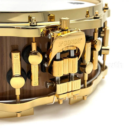 Sonor SQ2 Heavy Beech Snare Drum 14x5.5 American Walnut Gloss w/Gold Hw - Drum Center Of Portsmouth