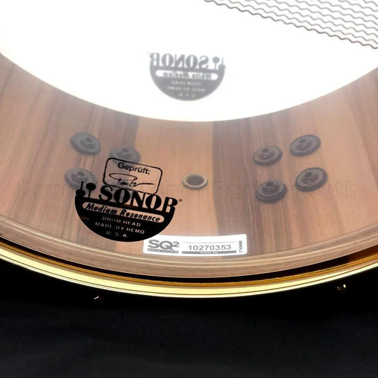 Sonor SQ2 Heavy Beech Snare Drum 14x5.5 American Walnut Gloss w/Gold Hw - Drum Center Of Portsmouth
