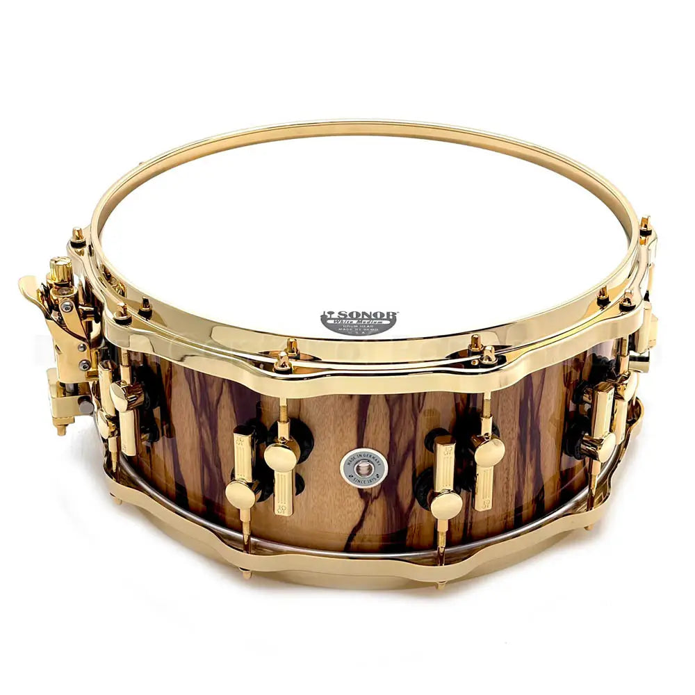 Sonor SQ2 Heavy Beech Snare Drum 14x6 African Marble Gloss w/Gold Hardware - Drum Center Of Portsmouth