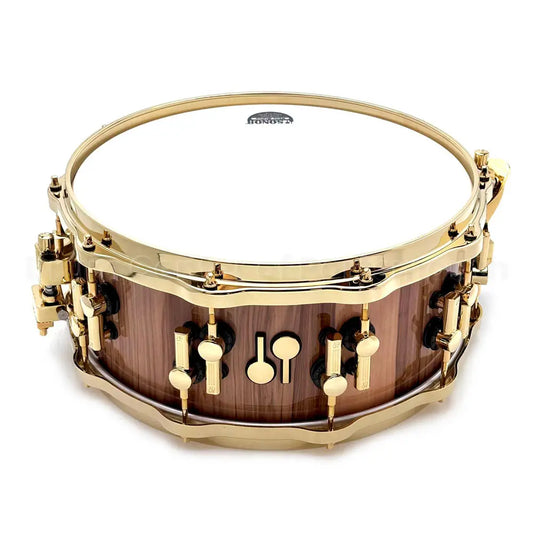 Sonor SQ2 Heavy Beech Snare Drum 14x6 American Walnut Gloss w/Gold Hardware - Drum Center Of Portsmouth