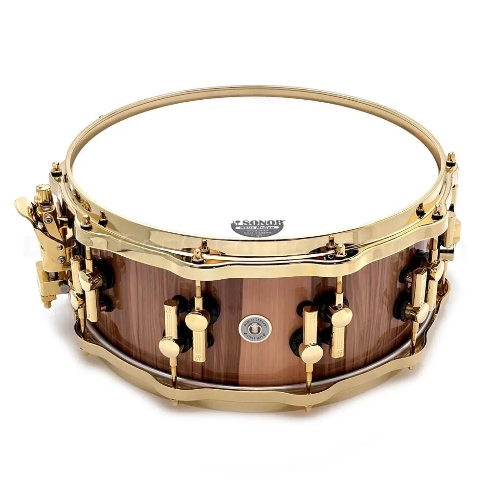Sonor SQ2 Heavy Beech Snare Drum 14x6 American Walnut Gloss w/Gold Hardware - Drum Center Of Portsmouth