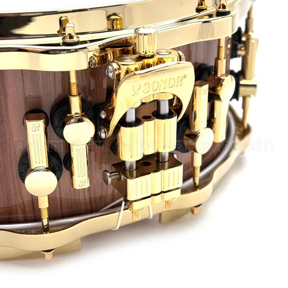 Sonor SQ2 Heavy Beech Snare Drum 14x6 American Walnut Gloss w/Gold Hardware - Drum Center Of Portsmouth