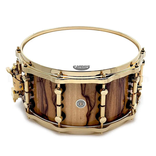 Sonor SQ2 Heavy Beech Snare Drum 14x7 African Marble Gloss w/Gold Hardware - Drum Center Of Portsmouth