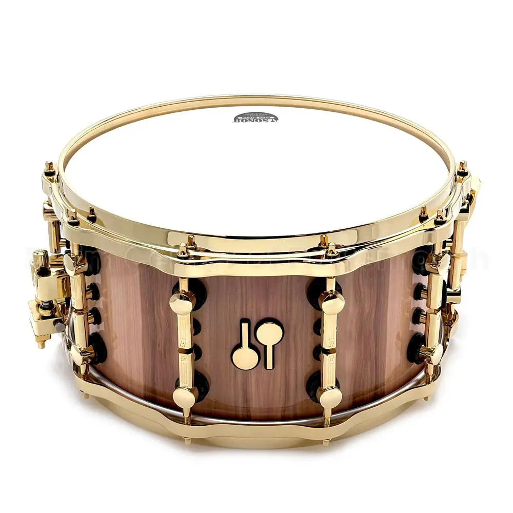 Sonor SQ2 Heavy Beech Snare Drum 14x7 American Walnut Gloss w/Gold Hardware - Drum Center Of Portsmouth