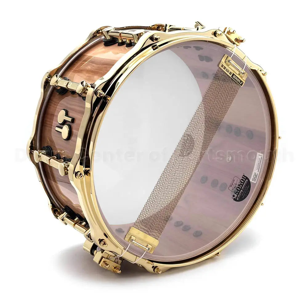 Sonor SQ2 Heavy Beech Snare Drum 14x7 American Walnut Gloss w/Gold Hardware - Drum Center Of Portsmouth