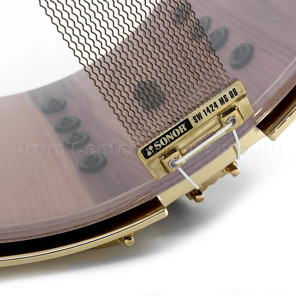 Sonor SQ2 Heavy Beech Snare Drum 14x7 American Walnut Gloss w/Gold Hardware - Drum Center Of Portsmouth