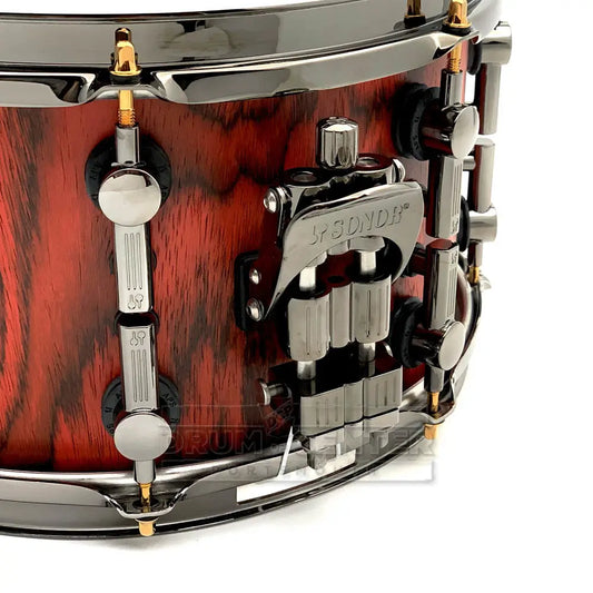 Sonor SQ2 Heavy Birch Snare Drum 12x7 Fiery Red Semi Gloss w/Black & Gold Hw - Drum Center Of Portsmouth