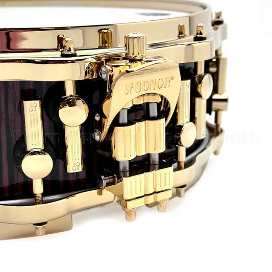 Sonor SQ2 Medium Beech Snare Drum 14x5 Ebony Gloss w/Gold Hardware - Drum Center Of Portsmouth