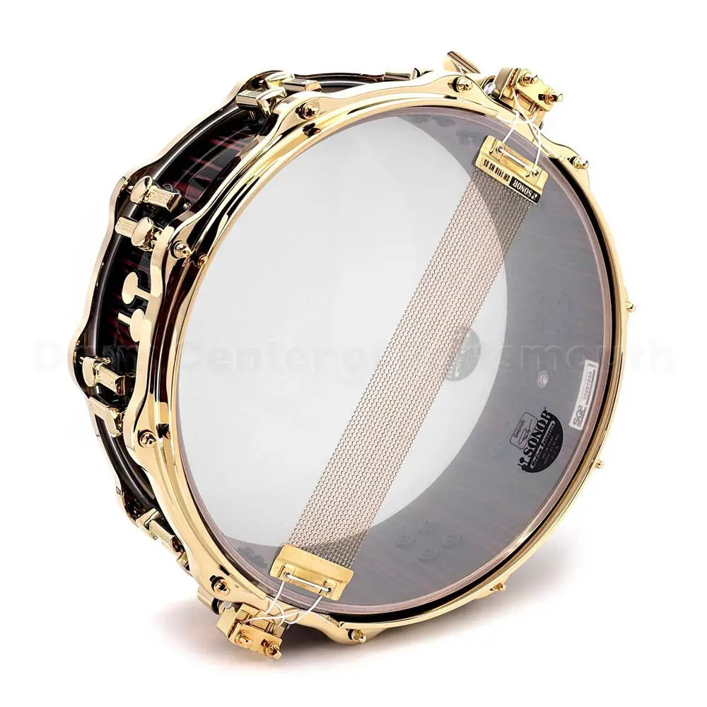 Sonor SQ2 Medium Beech Snare Drum 14x5 Ebony Gloss w/Gold Hardware - Drum Center Of Portsmouth