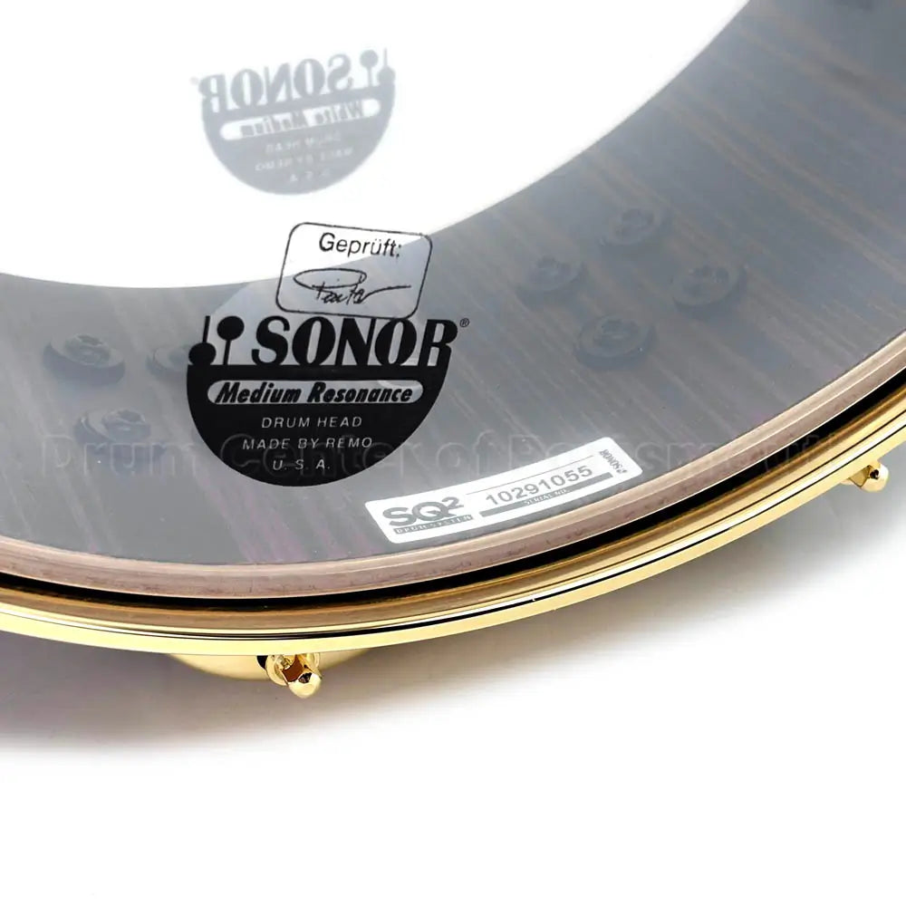 Sonor SQ2 Medium Beech Snare Drum 14x5 Ebony Gloss w/Gold Hardware - Drum Center Of Portsmouth