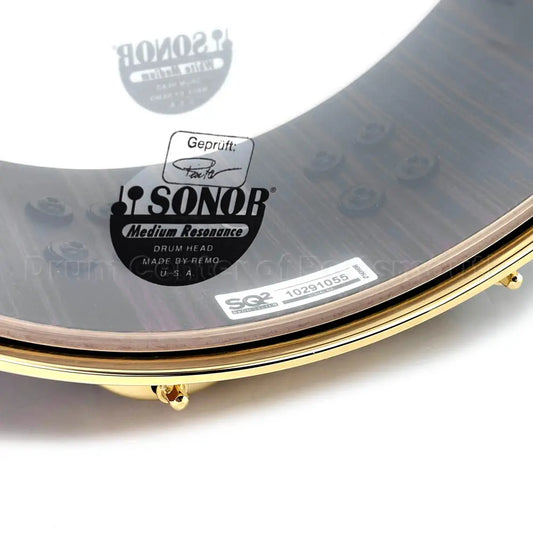 Sonor SQ2 Medium Beech Snare Drum 14x5 Ebony Gloss w/Gold Hardware - Drum Center Of Portsmouth