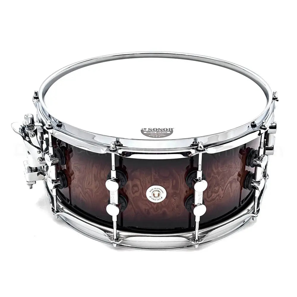 Sonor SQ2 Medium Beech Snare Drum 14x6.5 Walnut Brown Burst Gloss - Drum Center Of Portsmouth