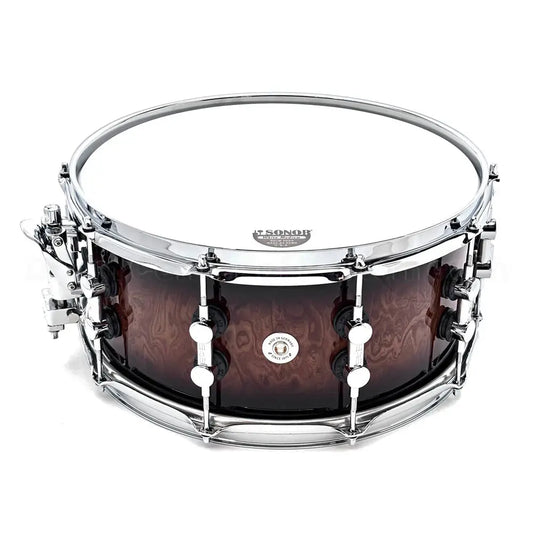 Sonor SQ2 Medium Beech Snare Drum 14x6.5 Walnut Brown Burst Gloss - Drum Center Of Portsmouth