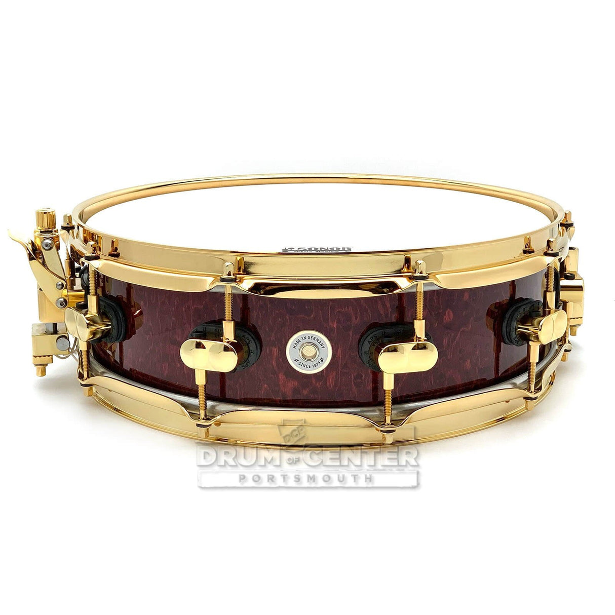 Sonor SQ2 Maple Medium Snare Drum 14x4.25 Birdseye Cherry Gloss w/Gold Hardware