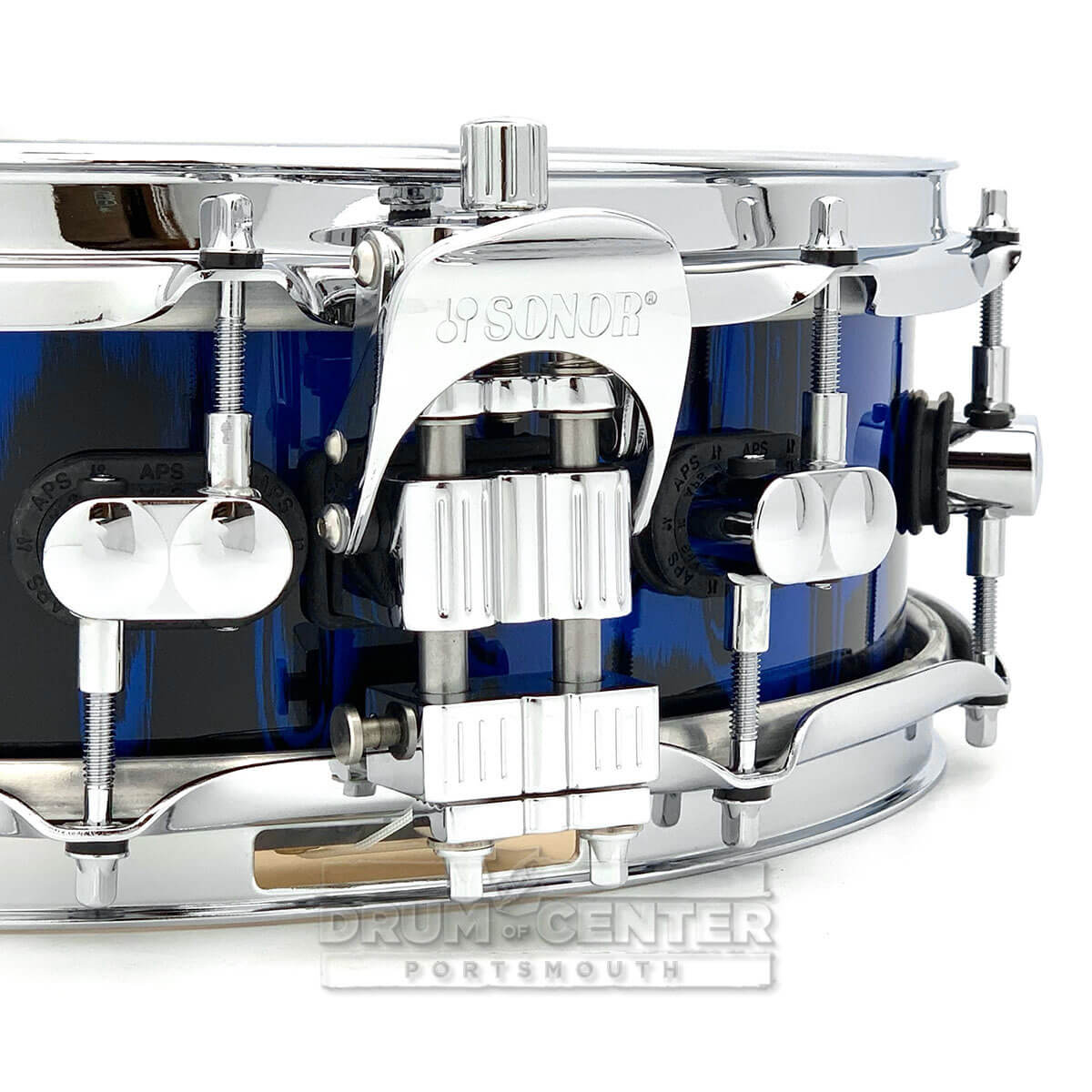 Sonor SQ2 Maple Medium Snare Drum 14x4.25 Blue Tribal