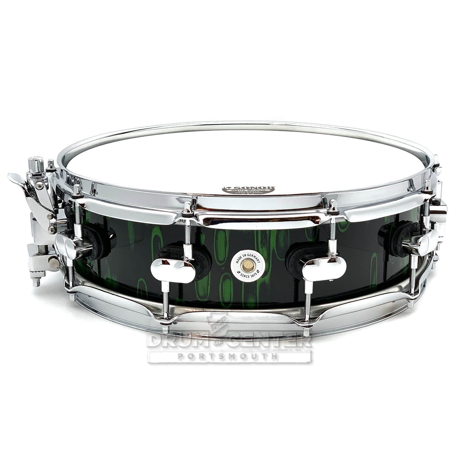 Sonor SQ2 Maple Medium Snare Drum 14x4.25 Green Tribal – Drum 
