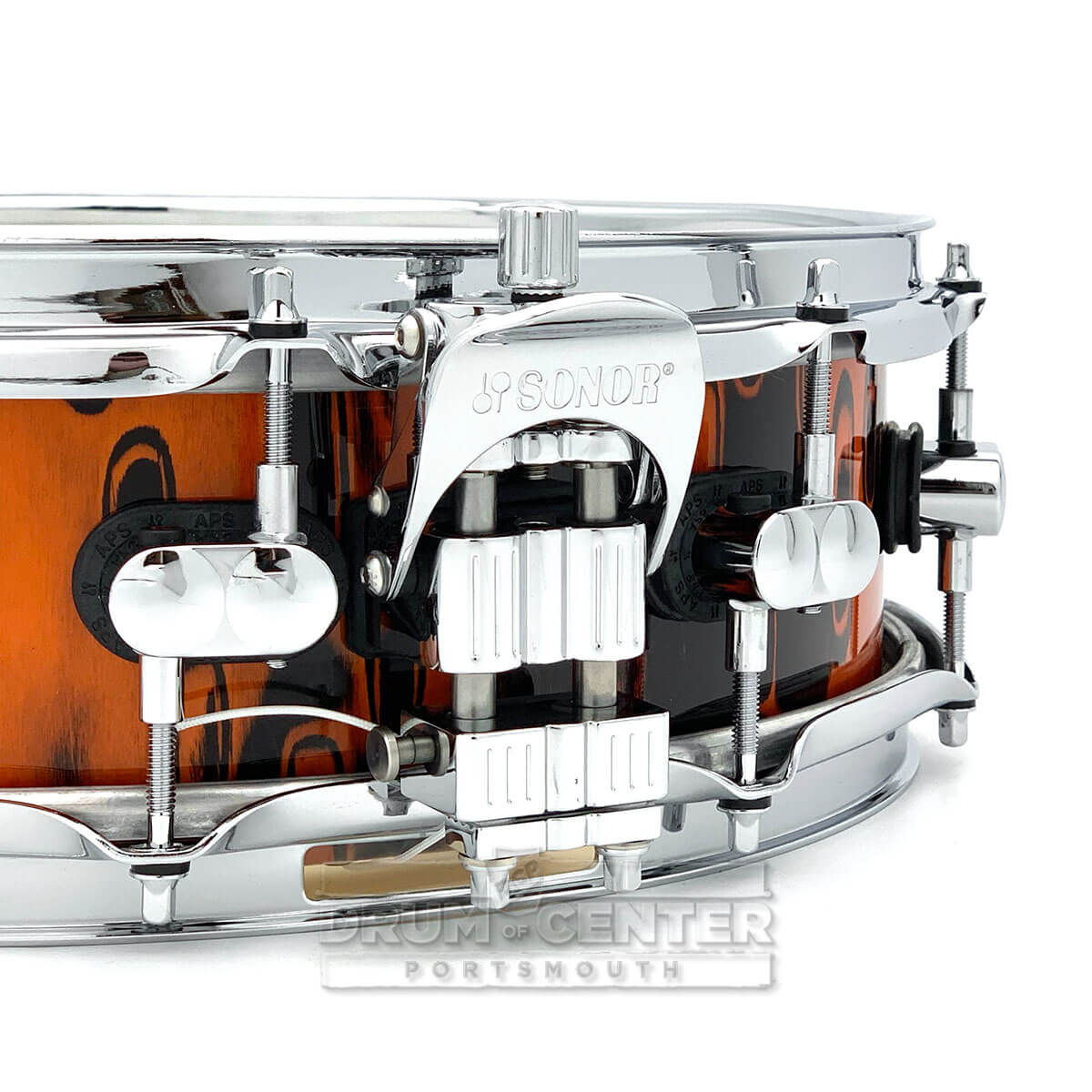 Sonor SQ2 Maple Medium Snare Drum 14x4.25 Red Tribal