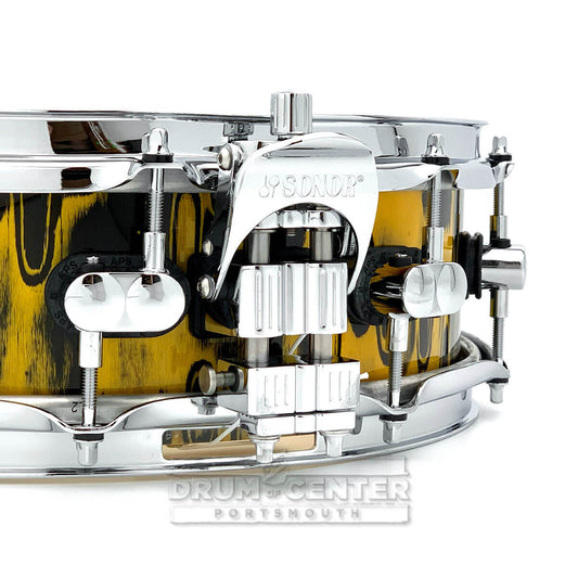 Sonor SQ2 Maple Medium Snare Drum 14x4.25 Yellow Tribal