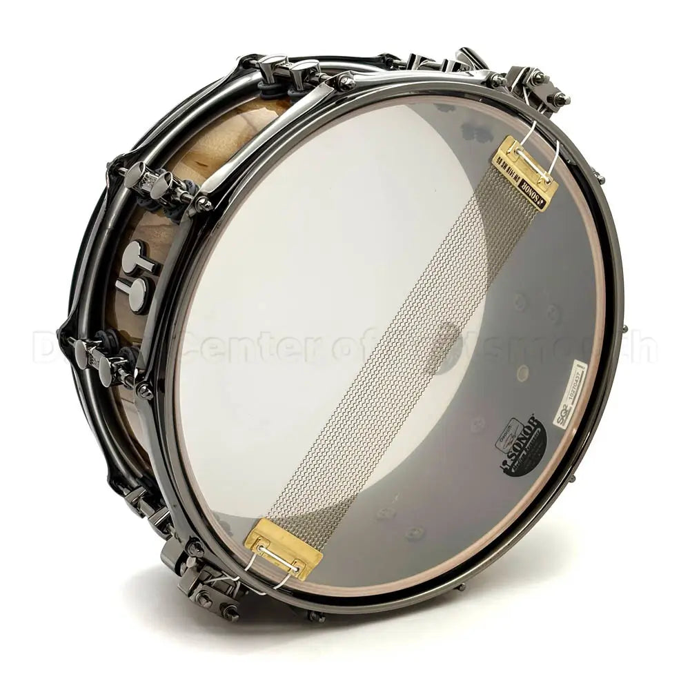 Sonor SQ2 Medium Maple Snare Drum 14x5.5 Black Burst African Marble w/Black Hw - Drum Center Of Portsmouth
