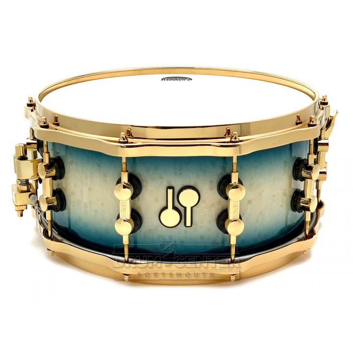 Sonor SQ2 Maple Medium Snare Drum 14x6.5 Birdseye Green Fade w/Gold Hardware