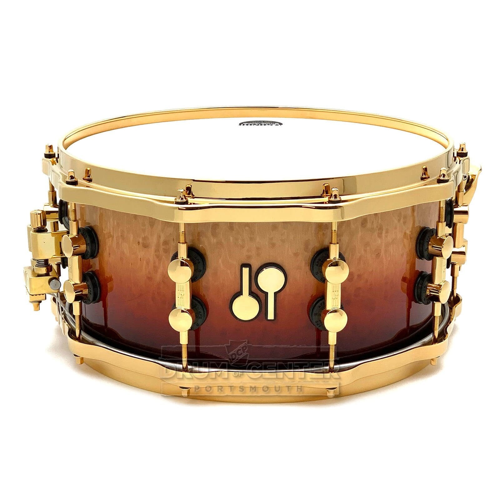 Sonor SQ2 Maple Medium Snare Drum 14x6.5 Birdseye Sunburst Fade w/Gold  Hardware