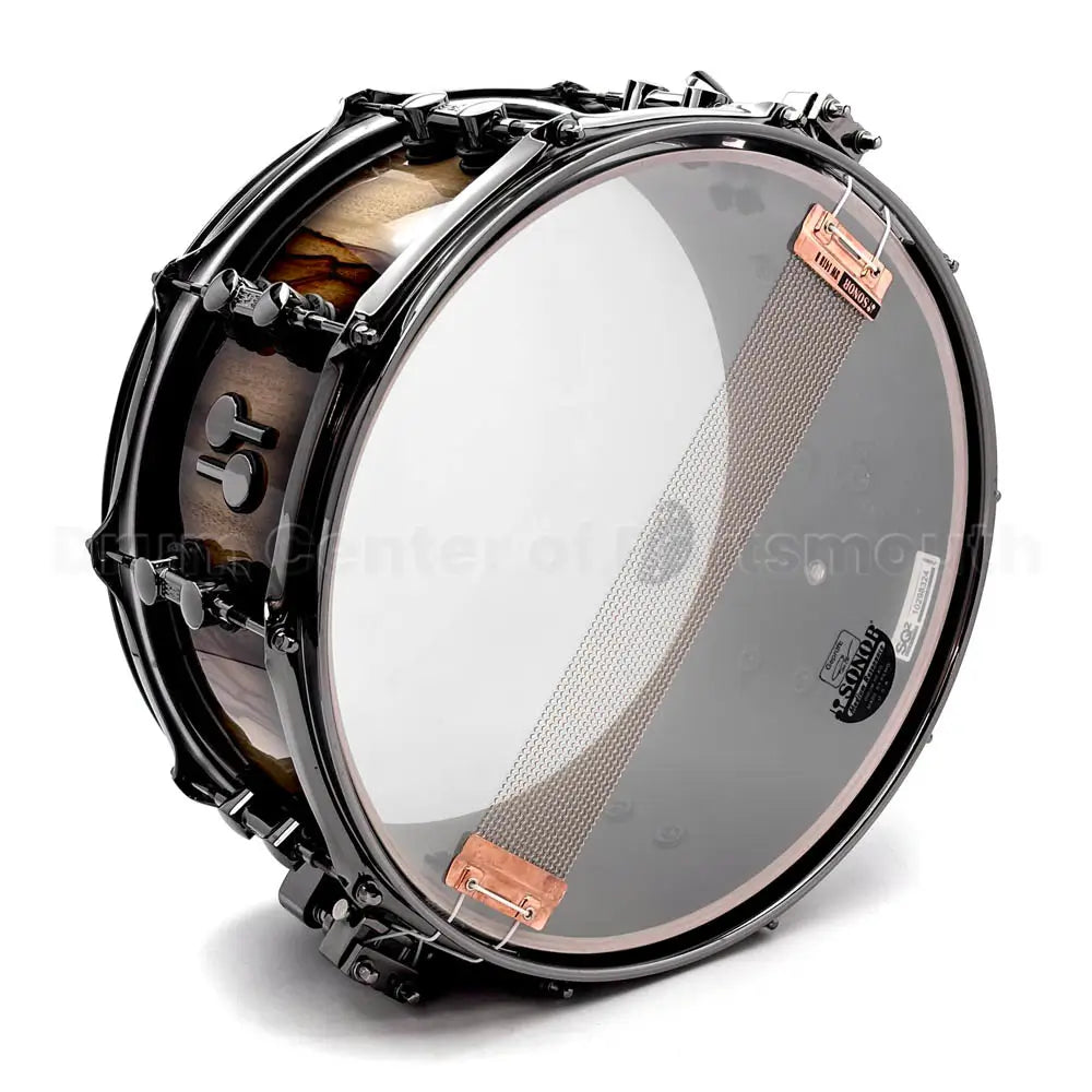 Sonor SQ2 Medium Maple Snare Drum 14x6.5 Black Burst over African Marble - Drum Center Of Portsmouth
