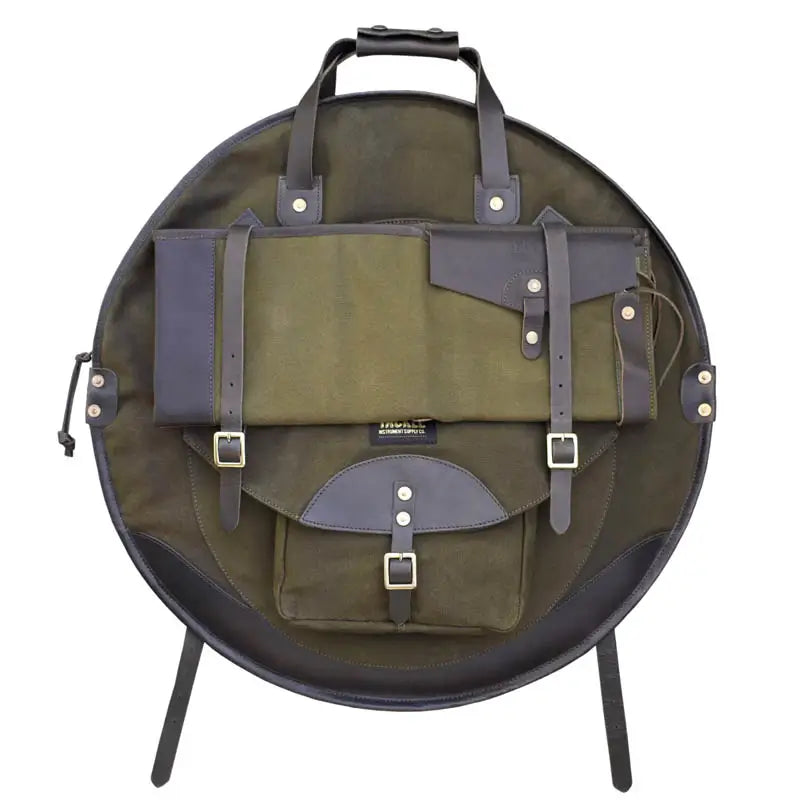 Tackle Backpack Cymbal Case 24" Forest Green Canvas + Stick Bag - Drum Center Of Portsmouth