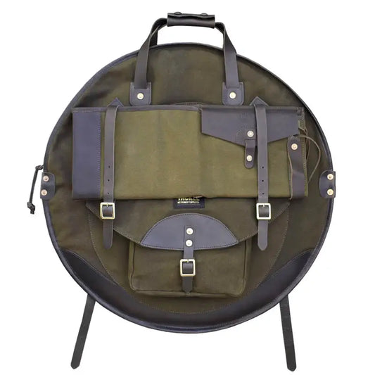 Tackle Backpack Cymbal Case 24" Forest Green Canvas + Stick Bag - Drum Center Of Portsmouth