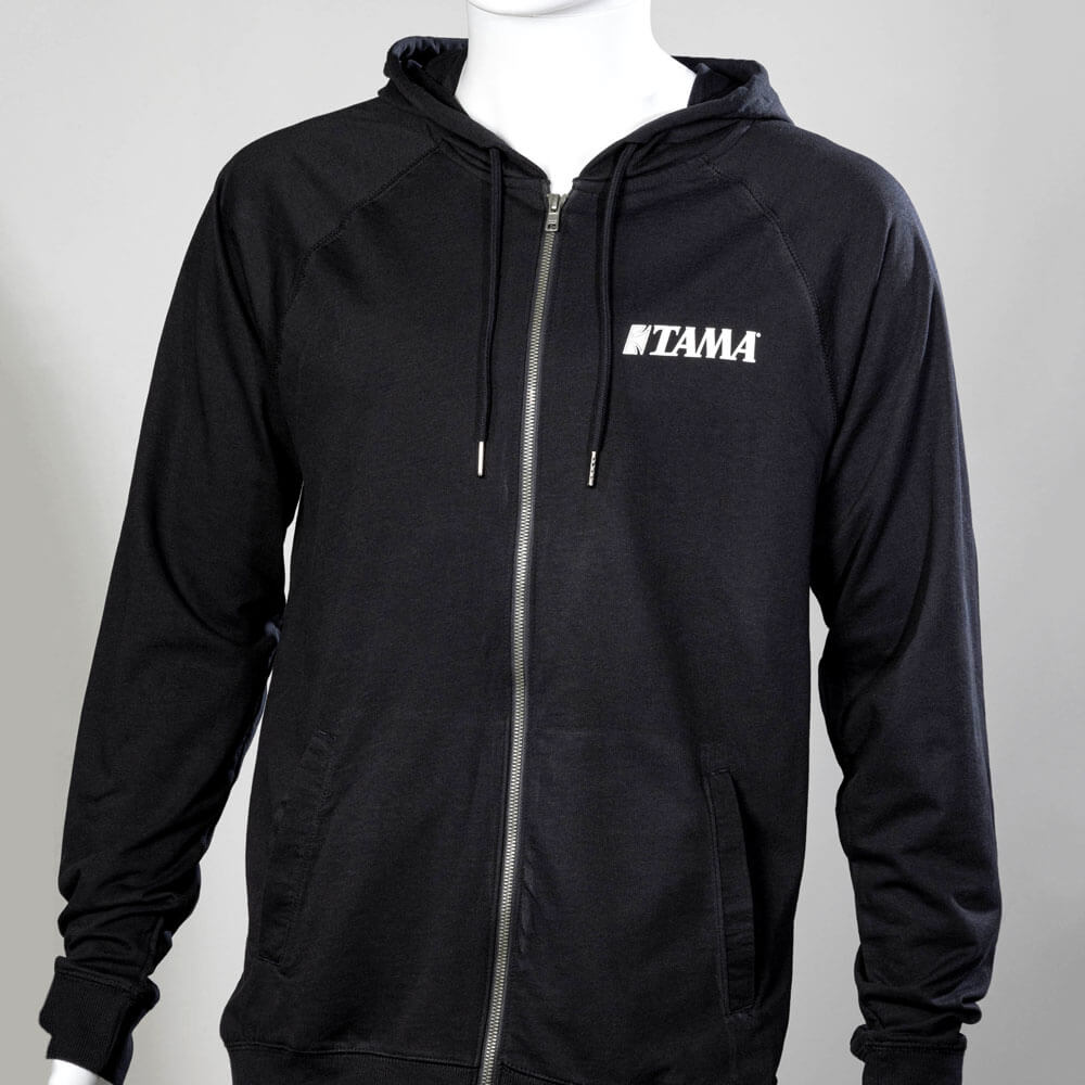 Tama Printed Logo Lightweight Zip-Up Hoodie Black - Large - Drum Center Of Portsmouth
