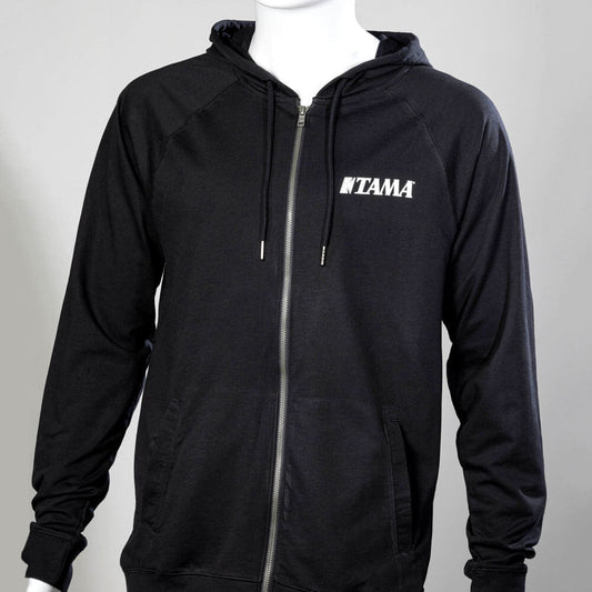 Tama Printed Logo Lightweight Zip-Up Hoodie Black - Medium - Drum Center Of Portsmouth