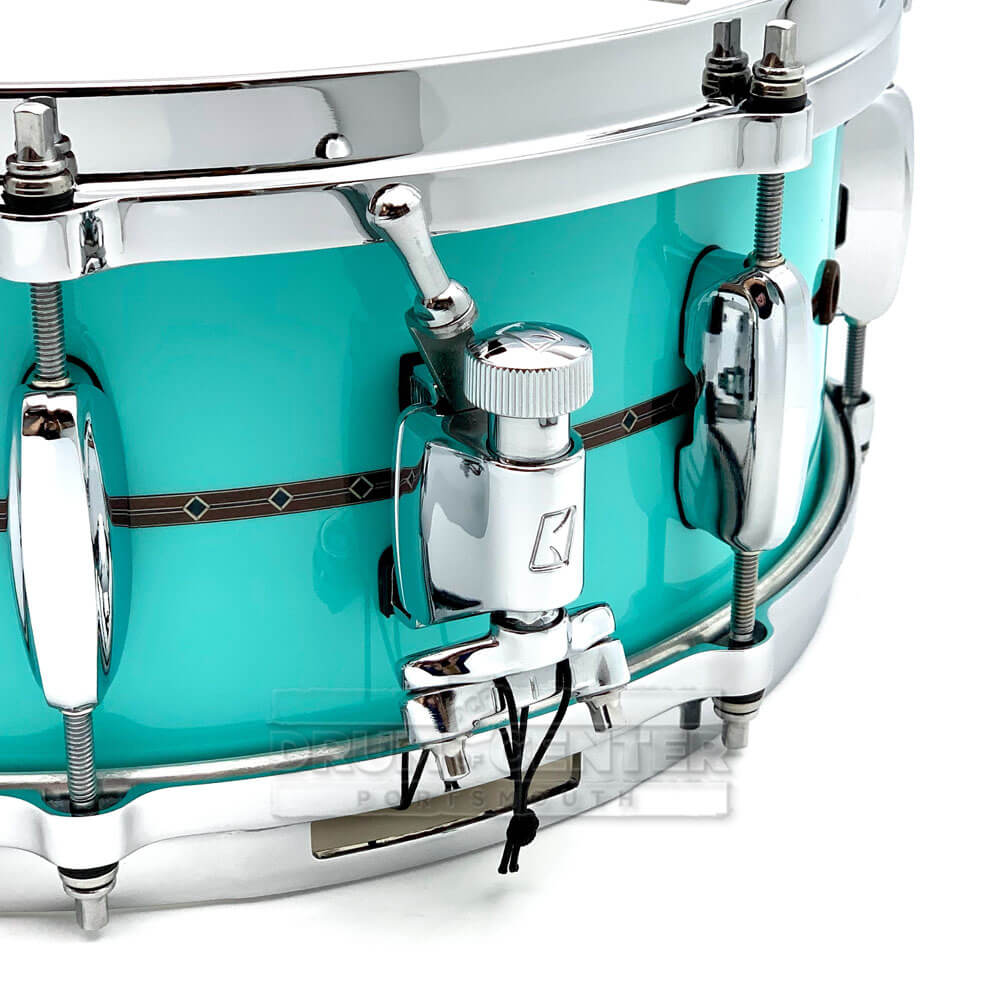 Tama Star Bubinga Snare Drum 14x5.5 Grand Aqua Blue w/Outside Inlay - Drum Center Of Portsmouth