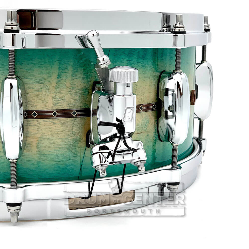 Tama Star Maple Snare Drum 14x5.5 Emerald Sea Curly Maple Burst w/Outside Inlays