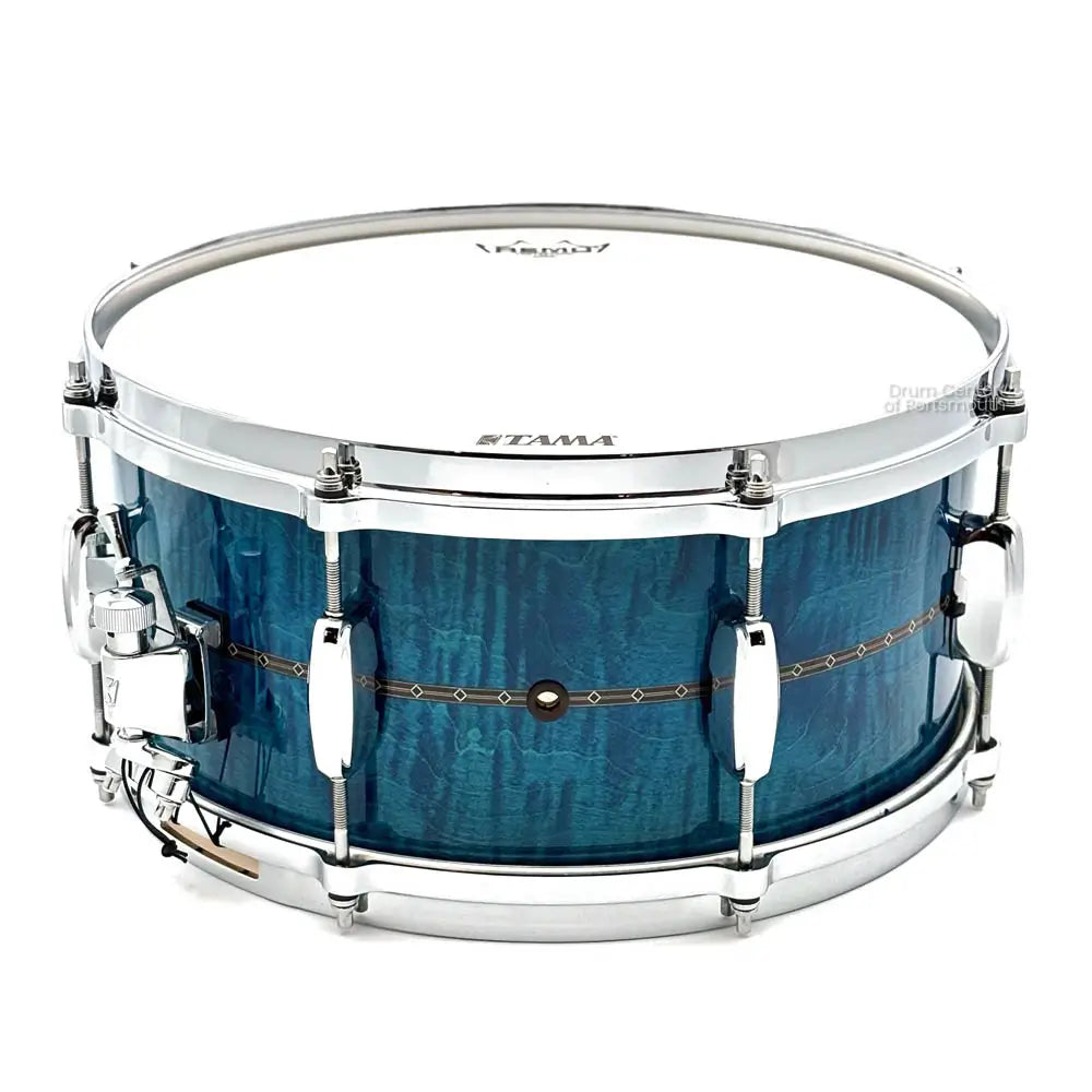 Tama Star Maple Snare Drum 14x6.5 Ocean Blue Curly Maple - Drum Center Of Portsmouth