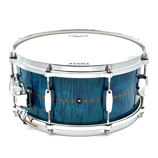 Tama Star Maple Snare Drum 14x6.5 Ocean Blue Curly Maple - Drum Center Of Portsmouth