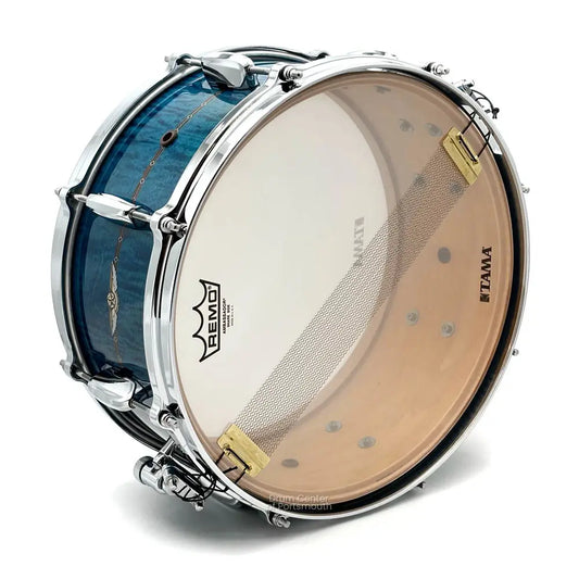 Tama Star Maple Snare Drum 14x6.5 Ocean Blue Curly Maple - Drum Center Of Portsmouth